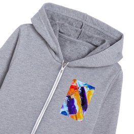 Mid Century Abstract Art Kids Zip Hoodie