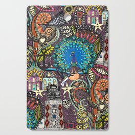 fantastical dreams aubergine Cutting Board