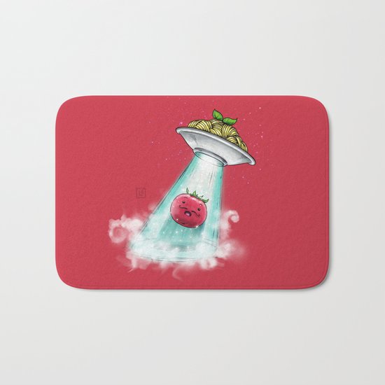 UFO. Italian Spaghetti Dreams Bath Mat