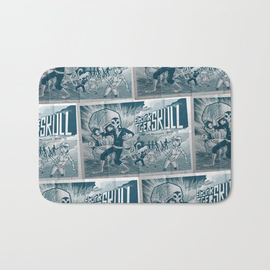 ELECTRIC TIGER SKULL! Bath Mat