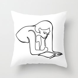 Book Lover Throw Pillow