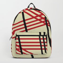 Red Black Lines Backpack