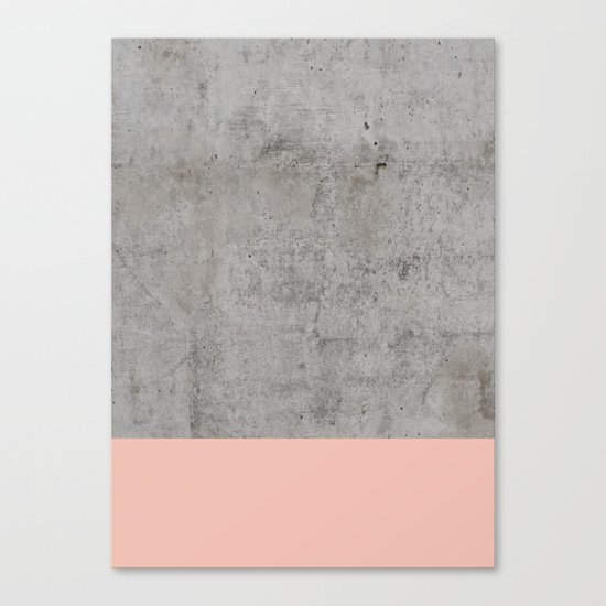 Pale Pink on Concrete Canvas Print
