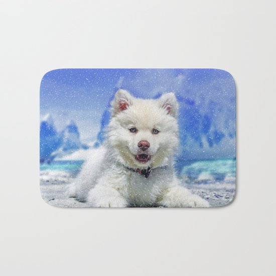 Winter Snowdog Bath Mat