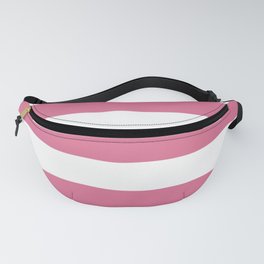 Pale red-violet -  solid color - white stripes pattern Fanny Pack