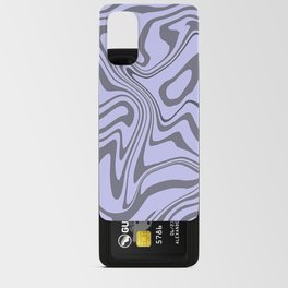 Periwinkle Blue And Grey Liquid Marble Abstract Pattern Android Card Case