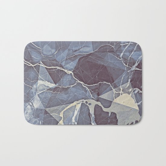 Geometric Marble Bath Mat