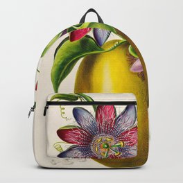 Passionflower and passionfruit from "Flore d’Amérique" by Étienne Denisse, 1840s Backpack