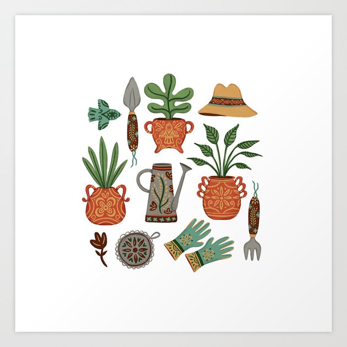 Mexican Garden Art Print by monkeymindesign | Society6 Mexican Garden Art Print by monkeymindesign | Society6