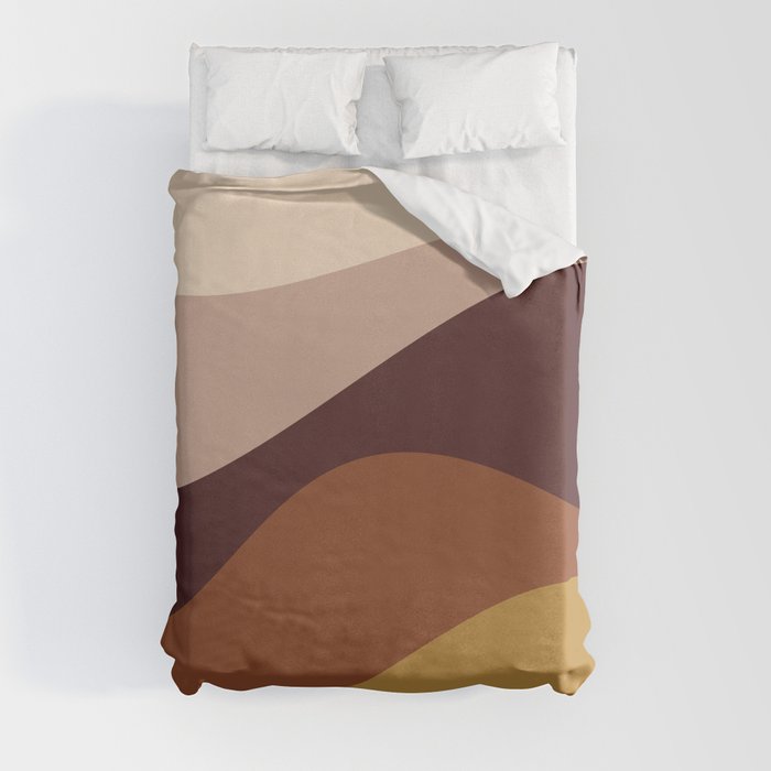 Abstract Color Waves III Desert Tones Duvet Cover