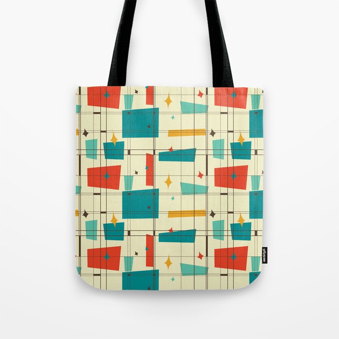 Beautiful Mid Century Pattern Design Tote Bag