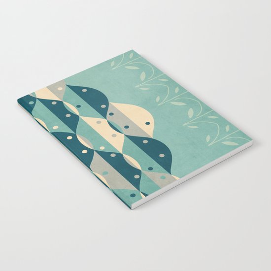 50's floral pattern IV Notebook