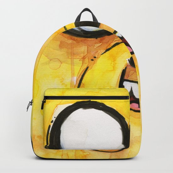 Jake Face Yellow Dog Cartoon Character Backpack