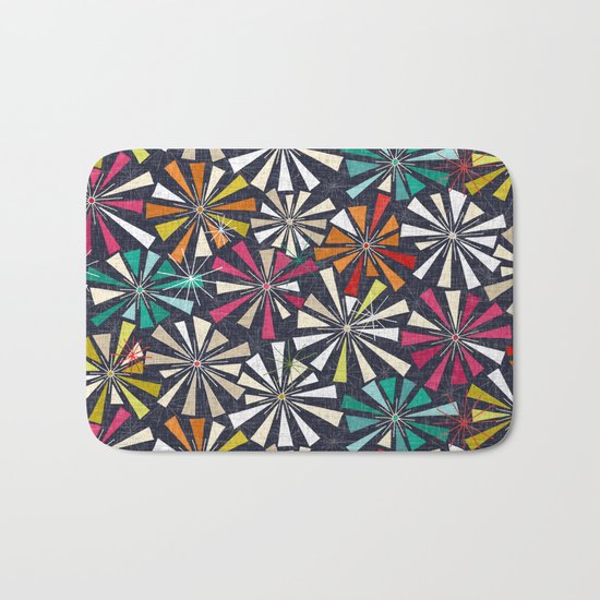 fireworks cobalt Bath Mat