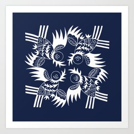 Chinese Miao batik patterns 16 Art Print | Pop Art, Graphicdesign, Digital, Black And White, Stencil, Pattern 