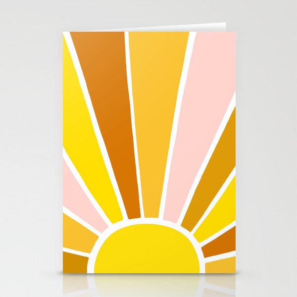 Sun Ray Burst Stationery Cards