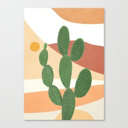 Abstract Cactus II Canvas Print