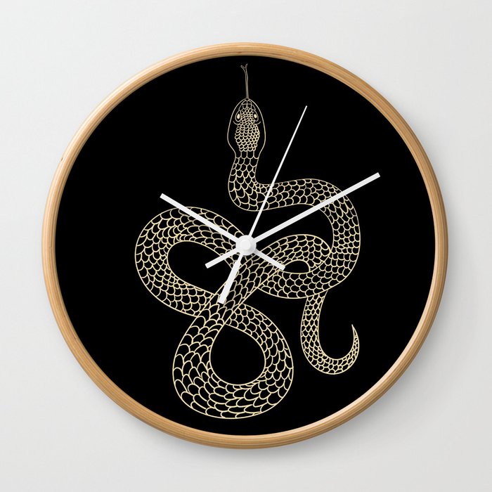 Vintage line snake Wall Clock