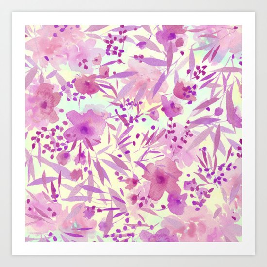 pink pretty flowers Art Print