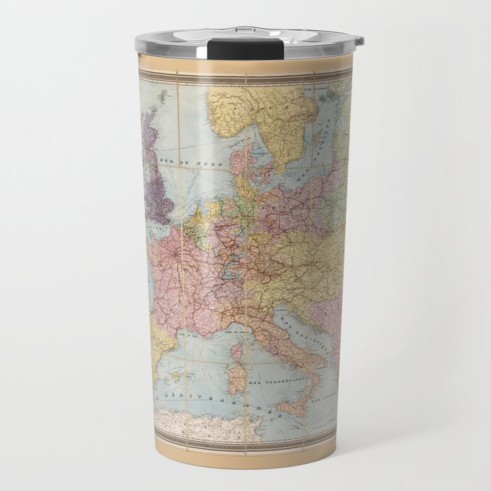 Map of Europe (1864) Travel Mug