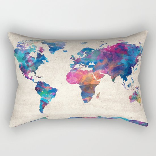 world map Rectangular Pillow