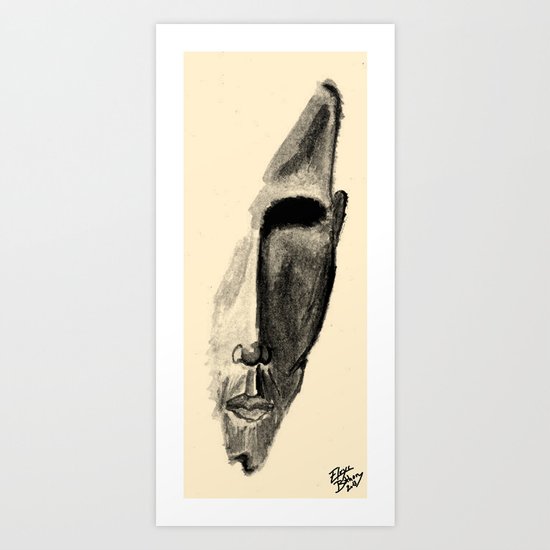 Portrait N&B sepia Art Print