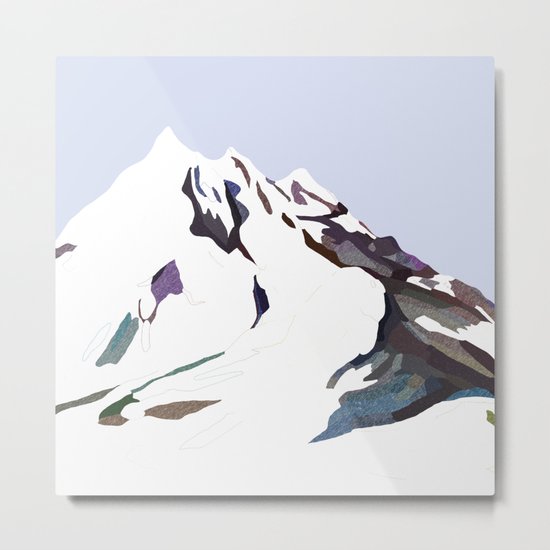 Mountains In The Cold Design Metal Print