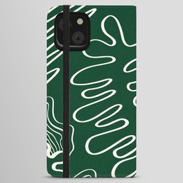 Abstract minimal line fern 1 iPhone Wallet Case