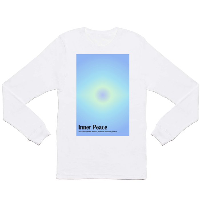 Inner Peace Retro Meditation Gradient Long Sleeve T Shirt