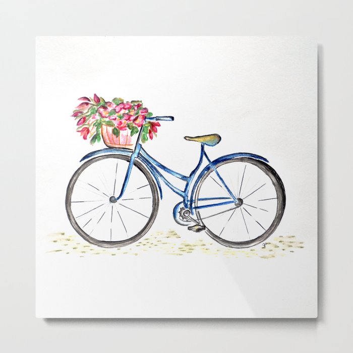 Spring bicycle Metal Print