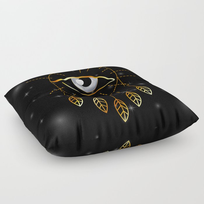 Evil eye dreamcatcher protection talisman Floor Pillow