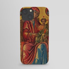 Madonna and Child on a Curved Throne, 1260-1280 by Byzantine Icon iPhone Case