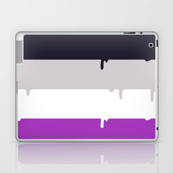 Asexual Pride LGBTQ Flag Melting Laptop & iPad Skin