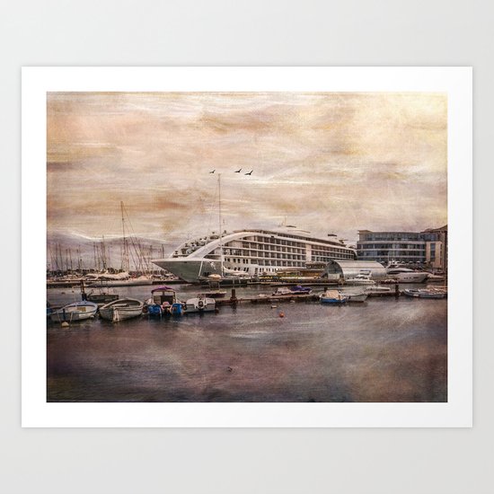 Sunborn Yacht Hotel, Gibraltar Art Print