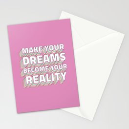 Make Your Dreams Become Your Reality Layered Stationery Card