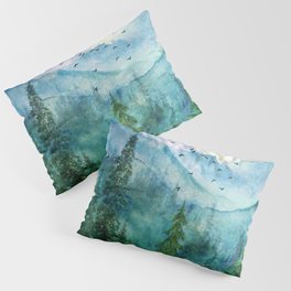 Spring Mountainscape Pillow Sham