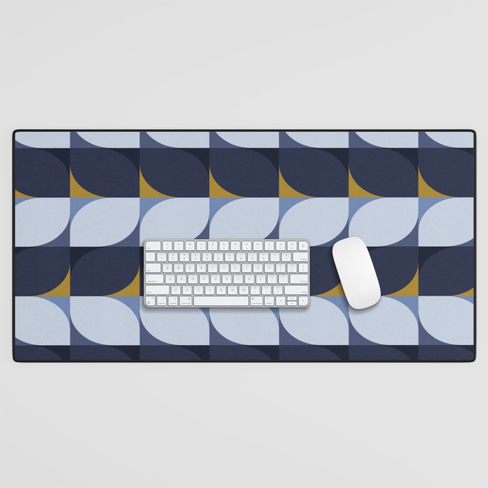 Abstract Patterned Shapes VII Desk Mat