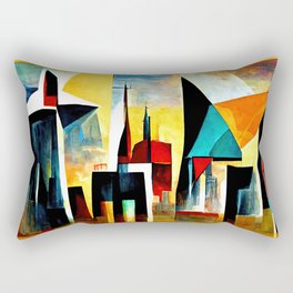 Abstract City Rectangular Pillow