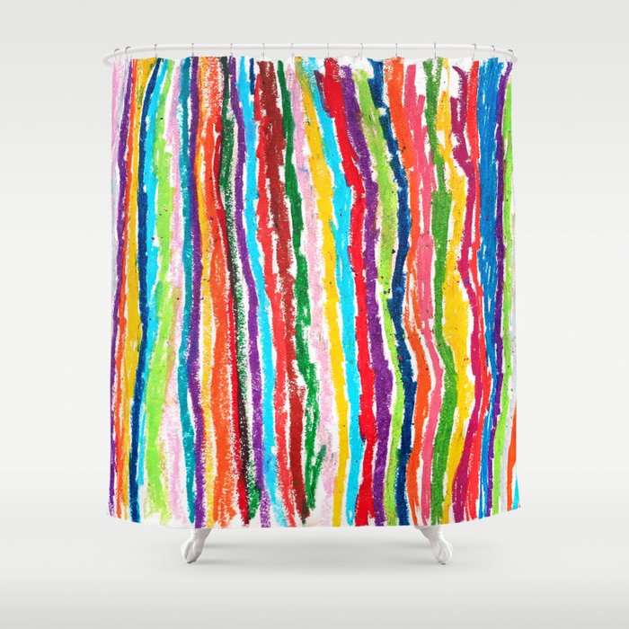colourful shower curtain