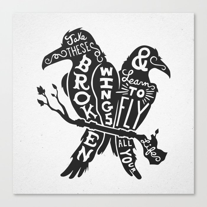 Blackbirds Singing Canvas Print