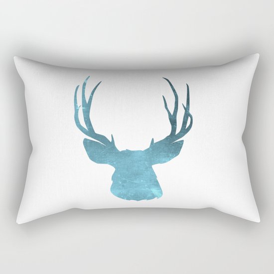 Deer head and stag simple illustration Rectangular Pillow