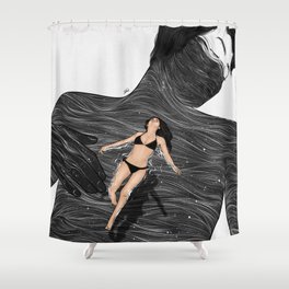 Floating over you. Shower Curtain