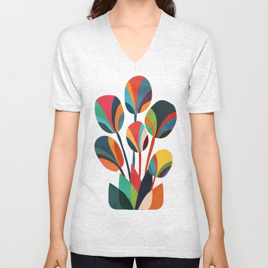 Ikebana - Geometric flower Unisex V-Neck