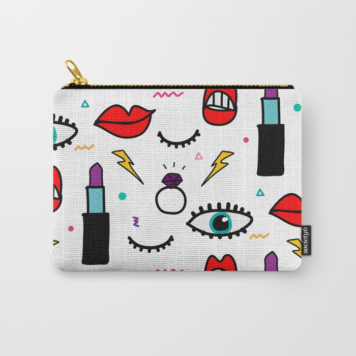 Abstract Eye and Cosmetics Carry-All Pouch