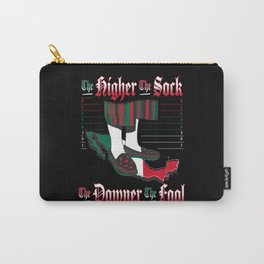 The Higher The Sock, The Downer The Fool 2 - Dark Carry-All Pouch | Mexicano, Sock, Higher The Sock, Fool, Graphicdesign, Vatos Locos, Gone Wild, Funny, Latina, Downer The Fool 