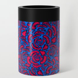 Layered Roses /Rose Pattern / Red and Blue Eye-catching / Botanical / Florals / Flowers / Romantic Beauty Love Can Cooler