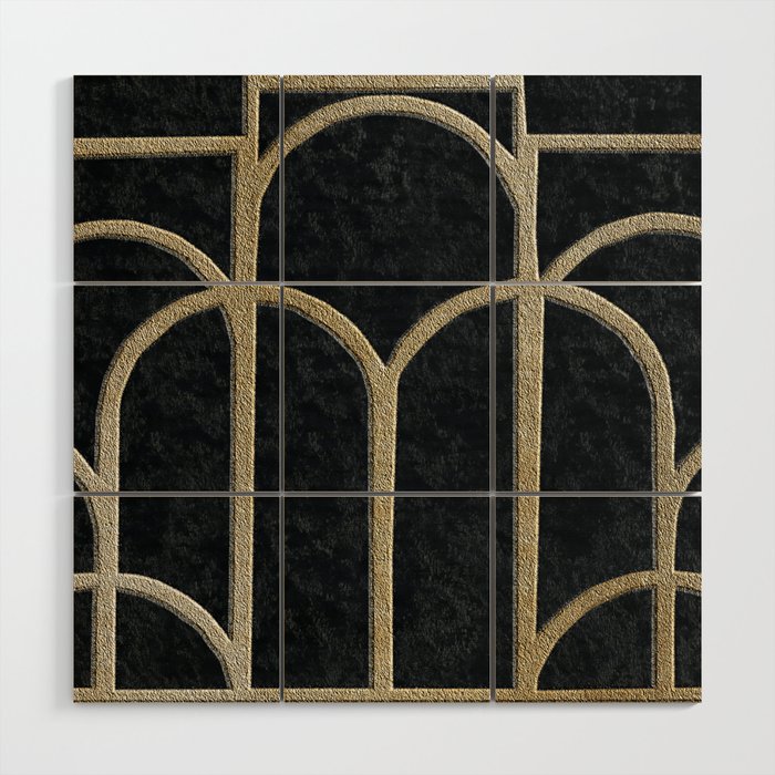 Art deco arches IV Wood Wall Art