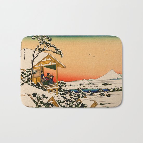 Snow at Koishikawa - Vintage Japanese Art Bath Mat