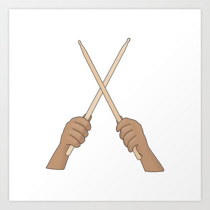crossed drumsticks