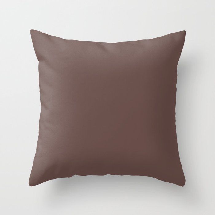 Medium Taupe - solid color Throw Pillow